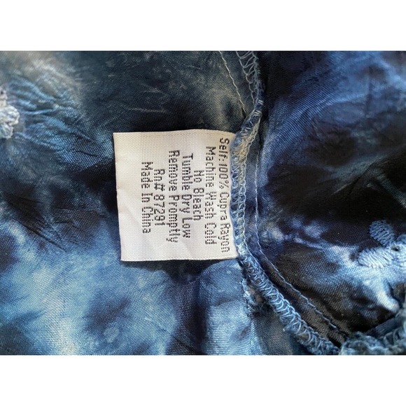 Johnny Was Tunic Dress Blue Tie Dye Eyelet Embroidery Sleeveless Button … - Picture 7 of 8